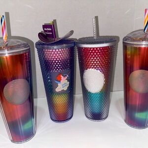 Starbucks Iridescent and Rainbow Tumblers
